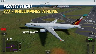 I overshot the runway... (Project Flight Roblox) (Boeing 777)