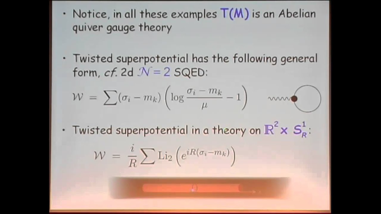 Sergei Gukov - A Polynomial, B Model, And S Duality - YouTube