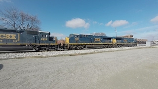 Stuck Brakes, 200 Cars and Four Locomotives - CSX 3465, 3039, 4324, 3038