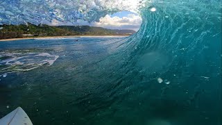 Sketchy Double Up Barrels In Hawaii // 4K POV SURF