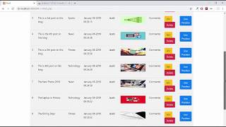 CMS Designing The Table Using Bootstrap | PHP