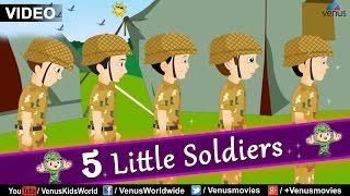 5 Little Soldiers - English Nursery Rhyme || Animated Rhymes For Kids