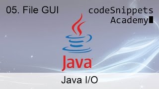 Java I/O 05. GUI File chooser