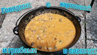 Говядина с картошкой и грибами в сливках / Family time