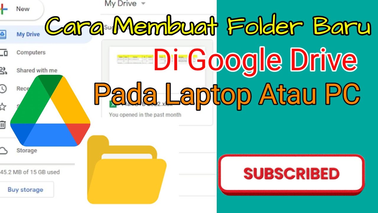 Cara Membuat Folder Baru Di Google Drive Pada Laptop Atau PC - YouTube