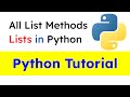 List Methods in Python with Examples | Python Course for Beginners