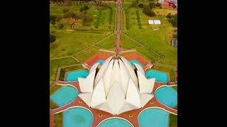 Lotus Temple Delhi by Drone # Shorts