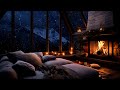 Cozy Winter Cabin With Wind, Snowstorm And Crackling Fireplace - Ambience To Relax And Sleep