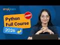 Python Full Course 2026 [FREE] | Python Tutorial For Beginners | Python Programming | Simplilearn
