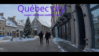 [4k60FPS] Quebec city Lower Old Town Walk| DJI Action 5 Pro