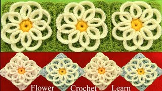 Como tejer a Crochet punto de flores filigrana tejido fácil How to Crochet