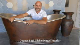 Bathtubs Copper , Brass and solid surface tubs