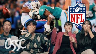 Koreans React To 'The Toughest NFL Hits' For The First Time