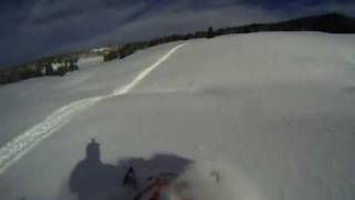 Snowmobile Hit a rock