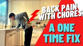 Low back pain relief for bending over, doing dishes, vacuuming, etc! | Low Back Pain Relief Dishes