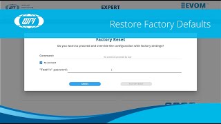 How to Restore EVOM™ Auto GxP Factory Defaults