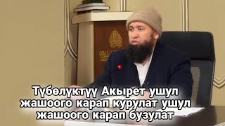 Туболуктуу Акырет ушул жашоого карап курулат(пайдалуу сабак) Устаз Максатбек ажы Токтомушев