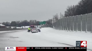 Drivers stranded due to road conditions