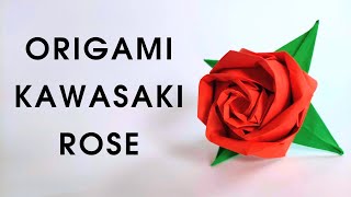Origami KAWASAKI ROSE | How to make a paper rose