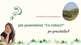 Jak powiedzieć „Co robisz?” po gruzińsku?