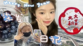 粤语daily vlog！新年染新头｜入年货｜朋友见面｜回家过年