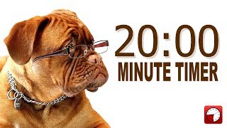 20 Minute Timer for PowerPoint and School - Alarm Sounds with Dog Bark