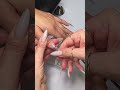 Clear, hard gel, dual form nail extension snaps 🫰 #asmr