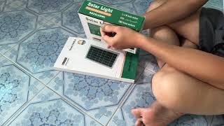 รีวิวแกะกล่องโคมไฟสปอร์ตไลท์โซล่าเซลล์ omuda 25 W