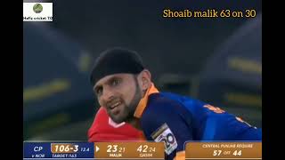 Shoaib malik batting 63 runs on 30 ball | National T20 Cup 2022 | Central Punjab Innings