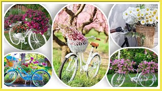 60+Best Creative Ideas Of Garden Decoration For Bicycle Flowers Planters/Cam Garden