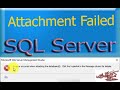 An error occurred When attaching the database | MDF file Cannot attach SQL Server Solved