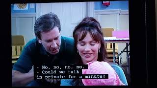 Tim Allen Home Improvement Tim asks Heidi want her job back Tool Time and Tim hold Heidi's baby Amy