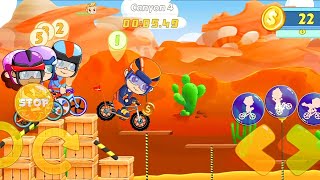 Canyon + Desert All Levels Finish | Vlad & Niki Kids Bike Racing 3D Gameplay #24 | Abdullah Gaming 🎮