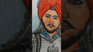 Guru govind singh ji and chaar sahibzaade colour pencil drawing 🙏♥️ part-2 #shorts #babaajitsinghji