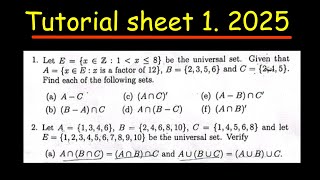 MAT 1120 2025 Tutorial sheet 1 Solutions(Q1-Q3) : LIVE SESSION