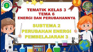 Kelas 3 Tematik : Tema 6 Subtema 2 Pembelajaran 3 (ENERGI DAN PERUBAHANNYA)