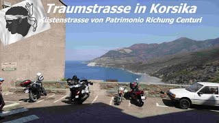 Traumstrasse in Korsika Küstenstrasse von Patrimonio Richung Centuri mit dem Motorrad, Honda ST 1300