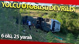 Kırklareli'nde Yolcu Otobüsü Devrildi!