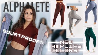 ARE ALPHALETE AMPLIFY LEGGINGS THE BEST? NEW ALPHALETE AMPLIFY TRY ON HAUL REVIEW! #ALPHALETE