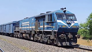 KJM WDG4 Diesel Locomotive with BCNA Wagon Freight Train | Bleed Blue Locomotive | Indian Railways