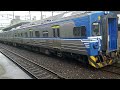 4119次瑞芳發車經由宜蘭線開往樹林的emu512 emu506區間車待避，401次台東開往樹林的temu1004 temu1003太魯閣自強號，7558次e311單電頭 數節水泥斗車 一守車貨列