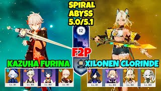 (F2P)C0 Furina National & C0 Xilonen+C0 Clorinde - Spiral Abyss | Genshin Impact Mobile