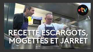 Menus de fête : recette d'escargots, mogettes et jarret façon David Seguin