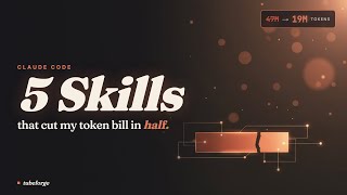 5 Claude Code Skills that cut my token bill in half