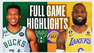Los Angeles Lakers vs Milwaukee Bucks Full Game Highlights 2022-23 NBA Season December 2