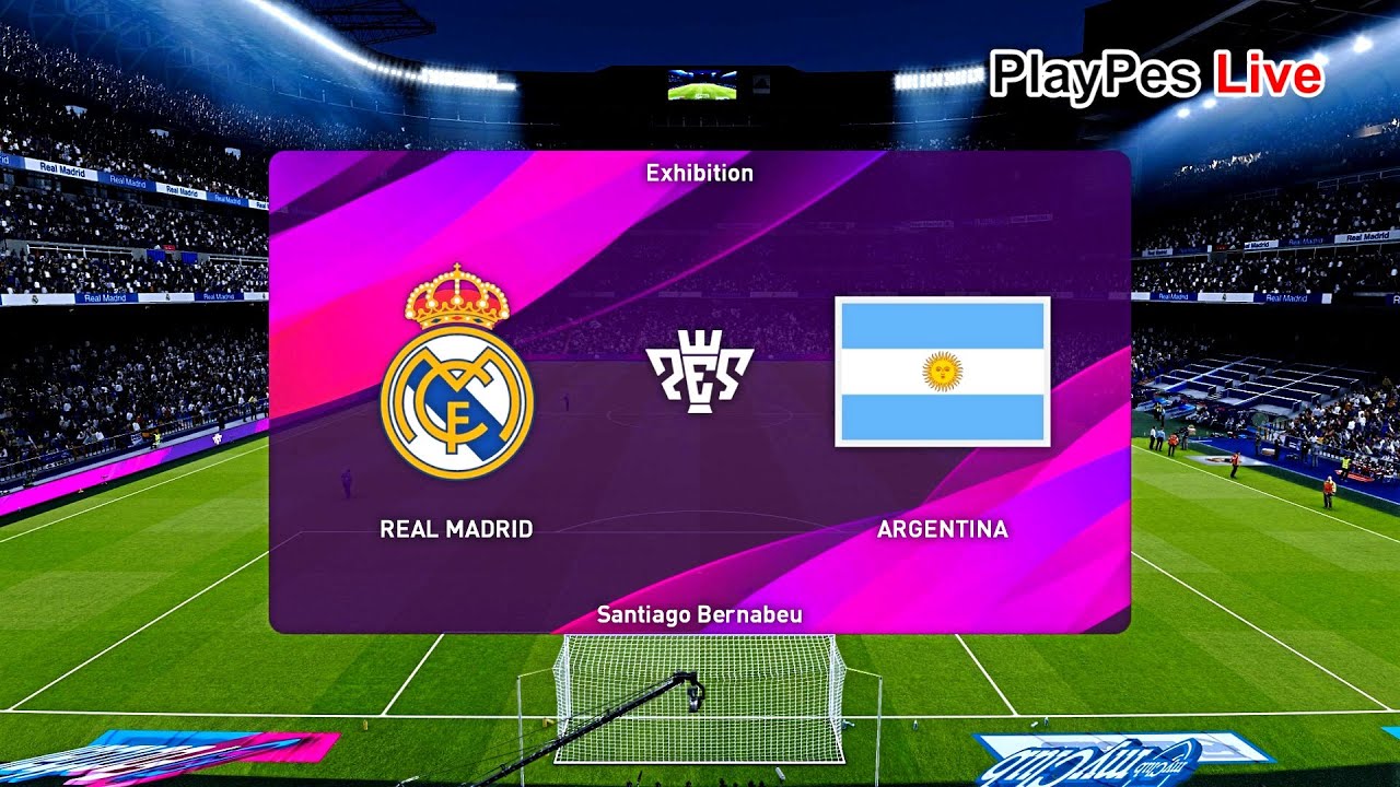 PES 2020 - Real Madrid Vs Argentina - Full Match & Goals - Gameplay PC ...