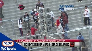 Incidentes en la cancha de Deportivo Morón (HD)