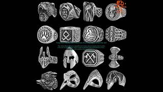 1005005708720870 Vintage Men's Stainless Steel Viking Raven Ring Nordic Fashion Amulet