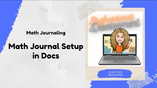Math Journal Setup in Docs