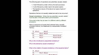 Lecture 19b. Sequential and causal consistency